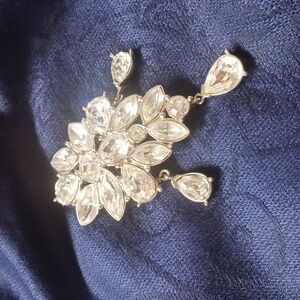 Monet Crystal Flower With Tear Drops.